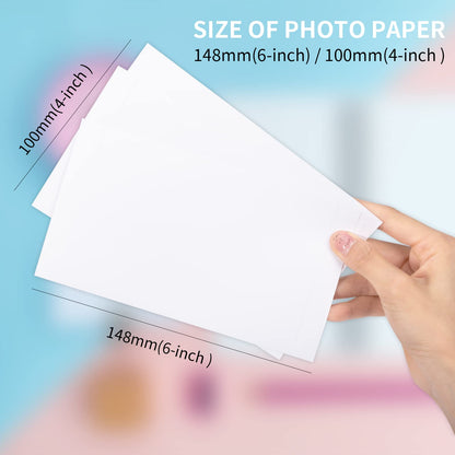 Papier Photo Remplacement Canon Selphy CP1300 CP1200 CP910 CP1000 CP740 Cartouche D'encre et Papier Photo KP-108IN Compatible avec Imprimante Canon Selphy CP, A6 Papier Photo (100 x 148 mm)