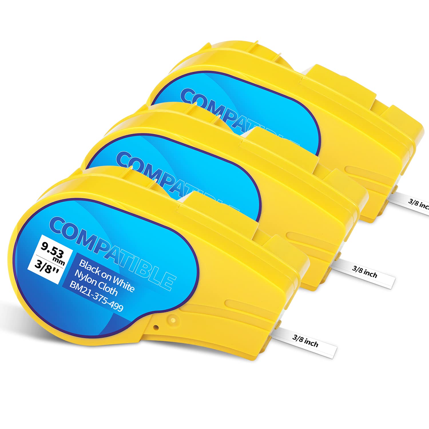 Imax Cloth 3-Pack Replacement M21-375-499 Nylon Cloth Label Tape for General Iden ...