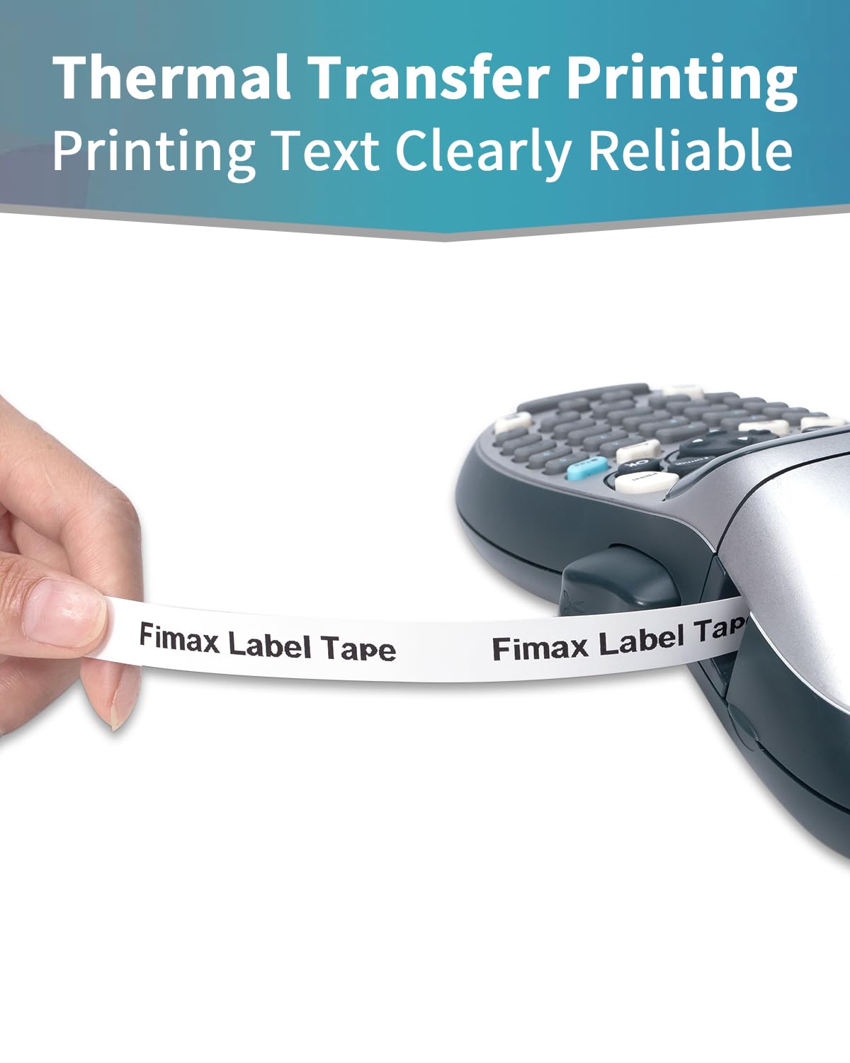 Fimax Cinta de Etiquetas Compatible con Dymo LetraTag Plastico 12mm x 4m, Recambio Dymo 91201 91202 91203 91204 91205 16952 para LT-100H LT-100T LT110T XR, pack de 6