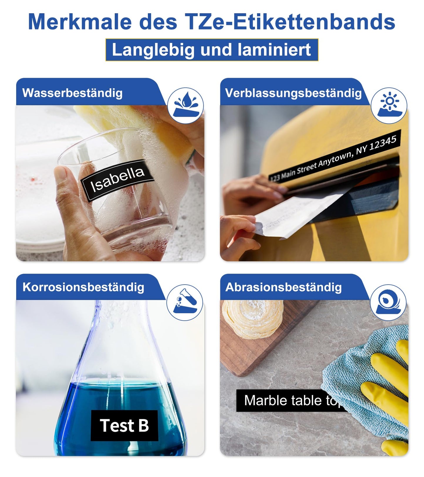 5x Fimax Tech Kompatible mit Brother p touch bänder 12mm TZe-335 TZe335 TZ-335 TZe 335 Etikettenband für PT-H105 H107 H101C H100LB/R 1005 1250 D200 E110 Cube, Weiß auf Schwarz, 12mm x 8m, 5 Pack